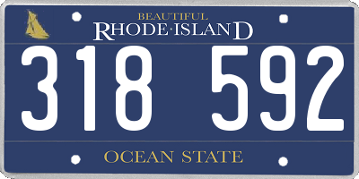 RI license plate 318592