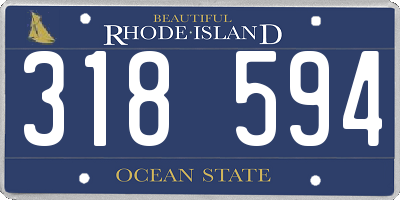 RI license plate 318594