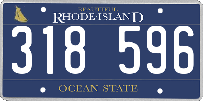 RI license plate 318596