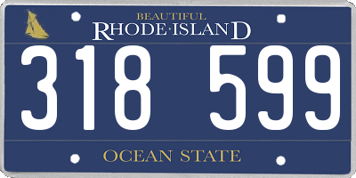 RI license plate 318599