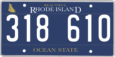 RI license plate 318610