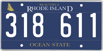 RI license plate 318611