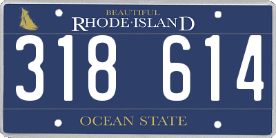 RI license plate 318614