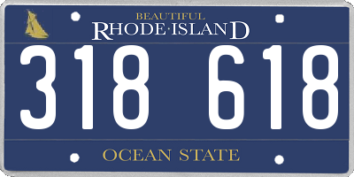 RI license plate 318618