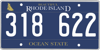 RI license plate 318622