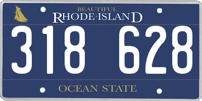 RI license plate 318628