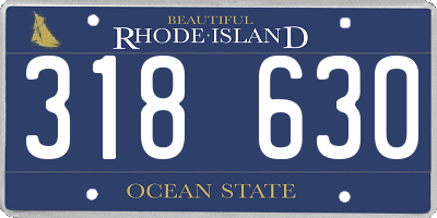 RI license plate 318630
