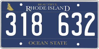 RI license plate 318632