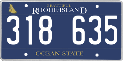 RI license plate 318635