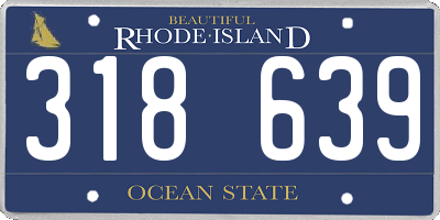 RI license plate 318639