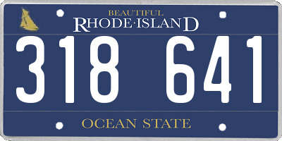 RI license plate 318641