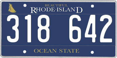 RI license plate 318642