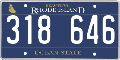 RI license plate 318646