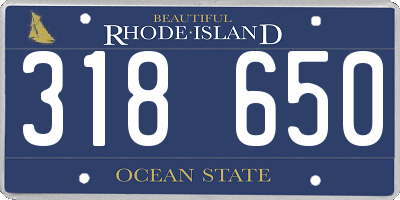RI license plate 318650