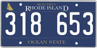 RI license plate 318653