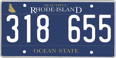 RI license plate 318655