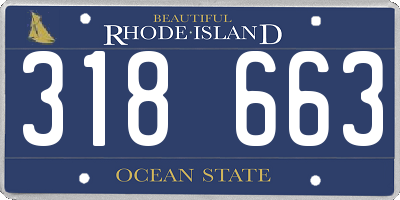 RI license plate 318663