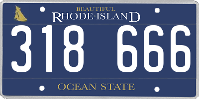 RI license plate 318666