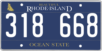 RI license plate 318668