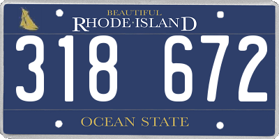 RI license plate 318672