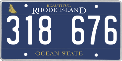 RI license plate 318676