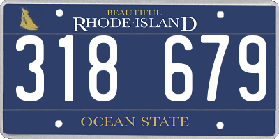 RI license plate 318679