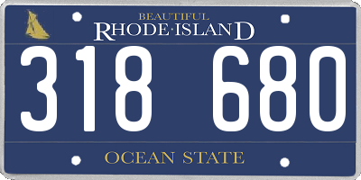 RI license plate 318680