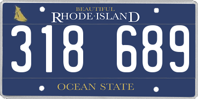 RI license plate 318689