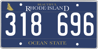 RI license plate 318696
