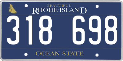 RI license plate 318698