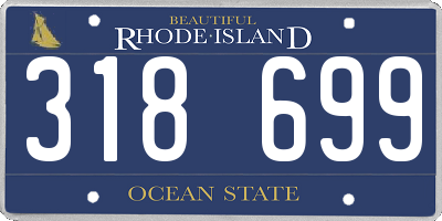 RI license plate 318699