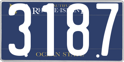 RI license plate 3187