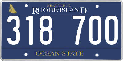 RI license plate 318700