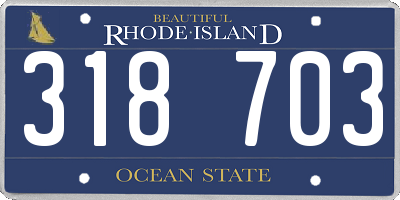 RI license plate 318703