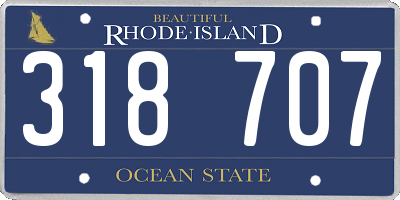 RI license plate 318707