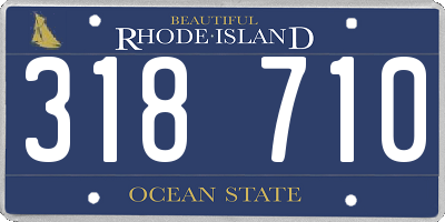 RI license plate 318710