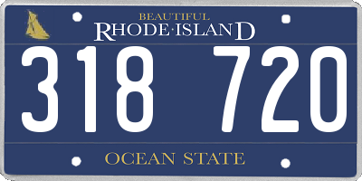 RI license plate 318720