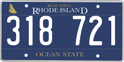 RI license plate 318721
