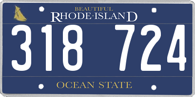 RI license plate 318724