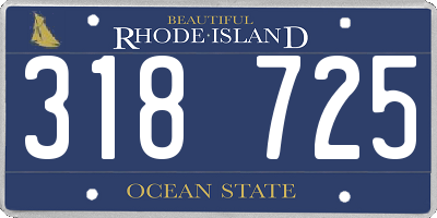 RI license plate 318725