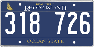 RI license plate 318726