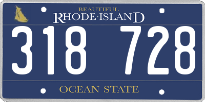 RI license plate 318728