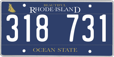 RI license plate 318731