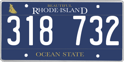 RI license plate 318732