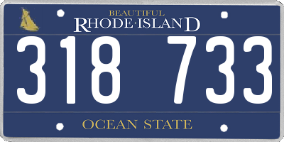 RI license plate 318733