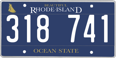 RI license plate 318741