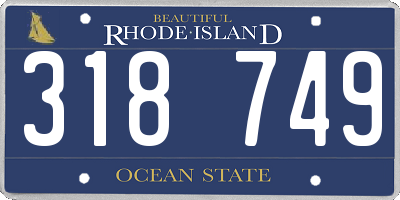 RI license plate 318749