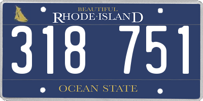 RI license plate 318751