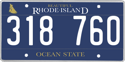 RI license plate 318760