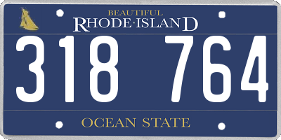 RI license plate 318764